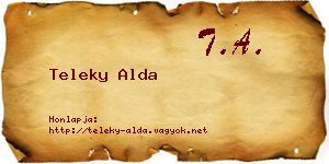 Teleky Alda névjegykártya